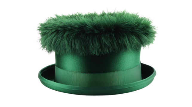 Green St. Patrick's Day top hat transparent background