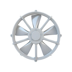 Obraz premium Industrial White Fan Blade with Eight Blades