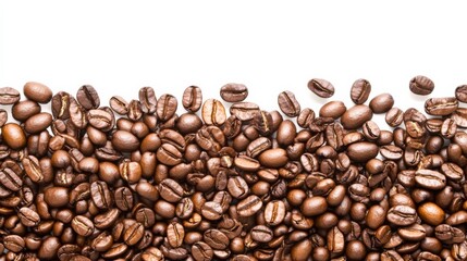 Fototapeta premium Fresh Coffee Beans on Isolated Background