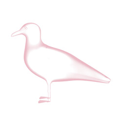 3d rendered glowing hologram of a bird isolated on transparent background