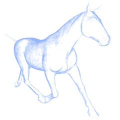 3d rendered glowing hologram of a snail isolated on transparent background