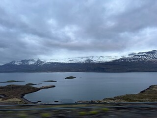 lake and mountains