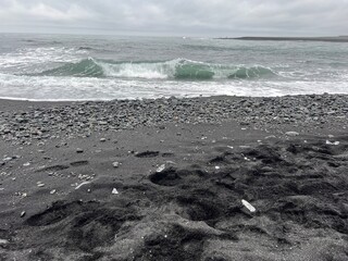 Black beach in Iceland 