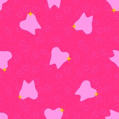 Medicine seamless teeth pattern for doctors accessories and drugstore packaging
