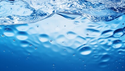 water drops on blue