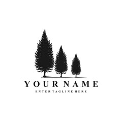 fir tree logo design, mountain, premium vector mountain and spruce design, outdoor logo, camper logo design
