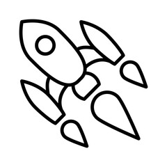 Rocket icon design template