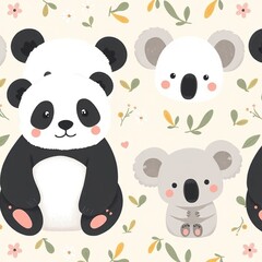 Obraz premium panda with a heart