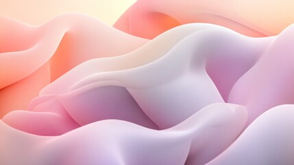 Obraz premium Soft, flowing abstract shapes in gentle pastel colors create a serene and calming atmosphere.