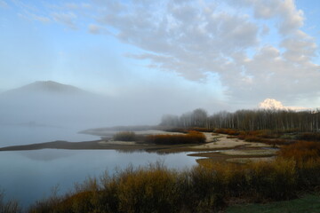 fog over the lake