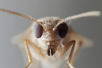 Close-Up View of a White Butterfly with Intricate Details, Showcasing Delicate Texture and Stunning Features Against a Soft Background
