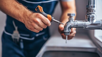 Professional Plumbing Repair with Dynamic Angles and Lighting