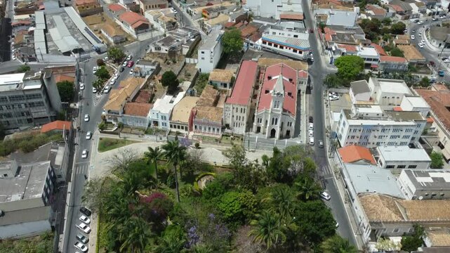 vitoria da conquista, bahia, brazil - march 23, 2023: aerial view of the city of Vit&oacute;ria da Conquista, in the southwest region of Bahia.
