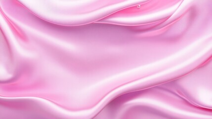 Obraz premium Soft pink satin fabric background with fluid waves and elegant drapery