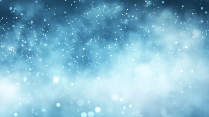 Obraz premium Blue sky with snowflakes falling from it