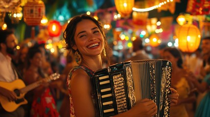Brazilian festival: festa junina, unique customs with bonfires, square dancing, delicious regional dishes, engaging activities, festive atmosphere unites families, friends during winter festivities.