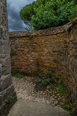 Walkway on Brehat Island in Brittany, France