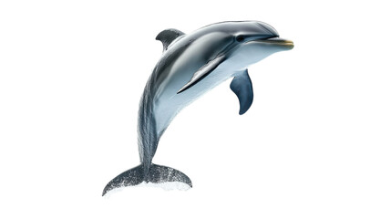 Naklejka premium Dolphin jumping transparent background
