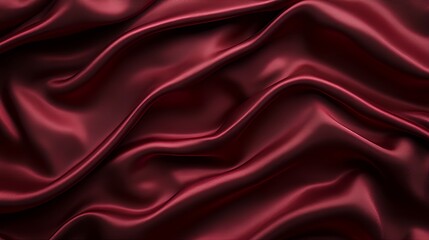 Obraz premium Dark Red Luxurious Silk Draped Fabric Texture
