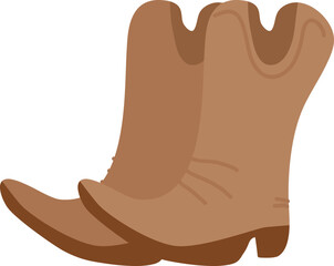 Handdrawn Cowboy Retro Boots