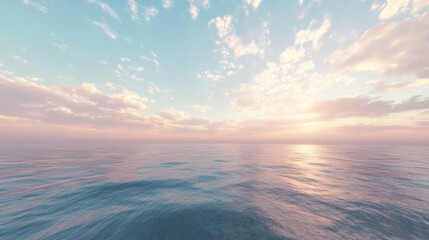 Obraz premium Serene Horizon with Soft Sky and Dynamic Lighting