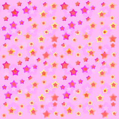 Pretty Pink Stars Background 