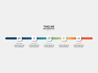 Infographic template with icons and 5 options or steps. It can be used for processes, presentations, layouts, banners, and info graphs. element timeline 5-step option point infographics designs.