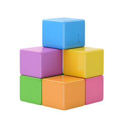 Fototapeta premium Colorful Building Blocks for Kids' Educational Play and Learning Activities