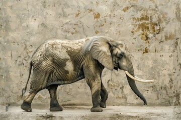  Unique wild animals depicted on a gray background, ideal for creative artwork ideas.