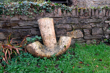 Stone Wall Early Water Pipe