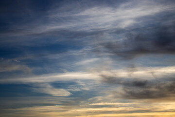 storm clouds at sunset