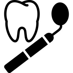 dental care icon illustration design with solid