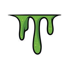Dripping green slime vector illustration