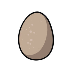 Fototapeta premium Cartoon brown egg vector illustration