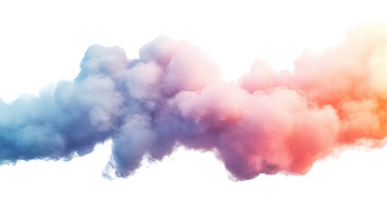 Colorful cloud transparent background