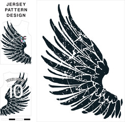 Abstract concept vector jersey pattern template for printing or sublimation sports uniforms football, volleyball, basketball, e-sports, cycling and fishing. Pattern jersey printing.