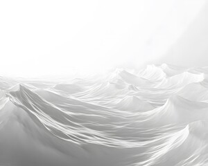 Fototapeta premium Digital Rendering of Monochromatic Undulating Landscape