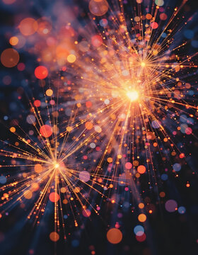 Fireworks Illustration generated with AI