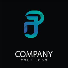 PJ alphabet logo design