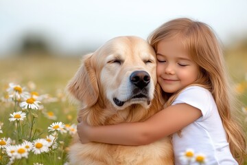 Embracing the joy of friendship in a sunlit field filled with daisies and love