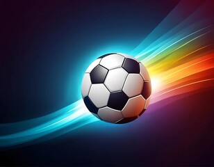 Obraz premium Soccer Ball Speed Abstract Colorful Background