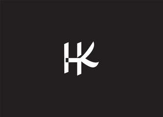 HK abstract letters logo design and monogram logo