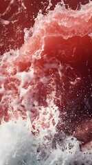Red Water with White Foam
