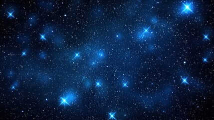 Obraz premium Celestial Canvas: A Night Sky Tapestry of Myriad Stars