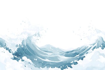 Stylized Illustration of Ocean Waves