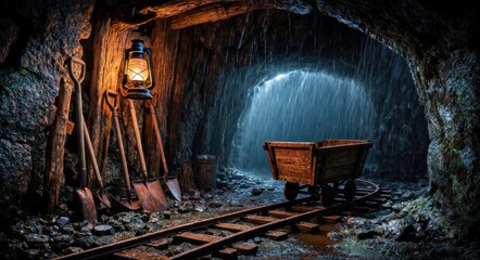 Obraz premium Abandoned Ancient Mine.