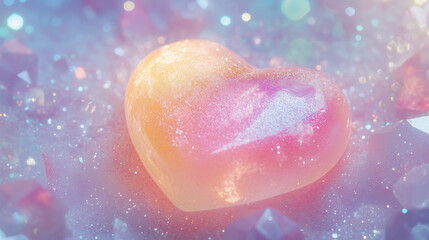 Fototapeta premium Cute Heart Background Wallpaper