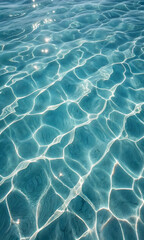 Blue water surface with clear waves and texture