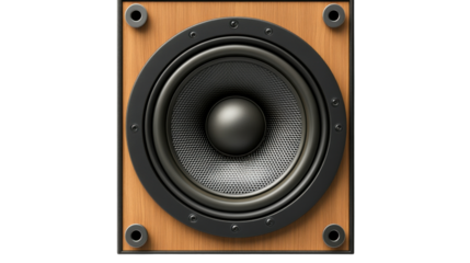 Pile of vintage speakers transparent background