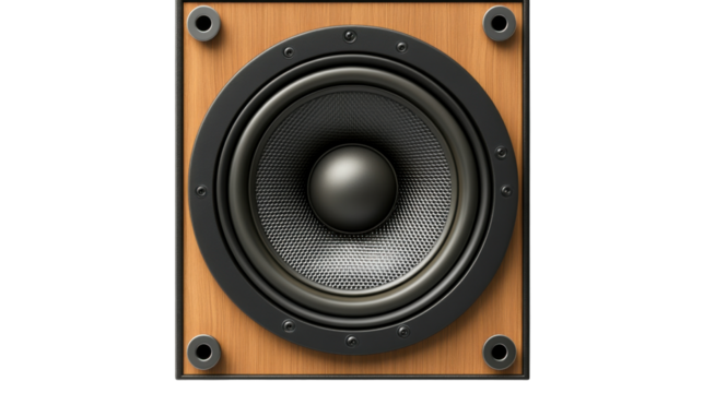Pile of vintage speakers transparent background